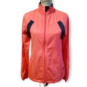 Brooks womens nightlife essentials II running wind jacket medium fluoro pink 💗